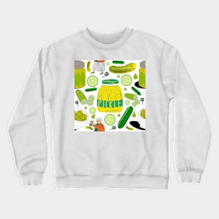 Pickle Lovers Pattern Crewneck Sweatshirt